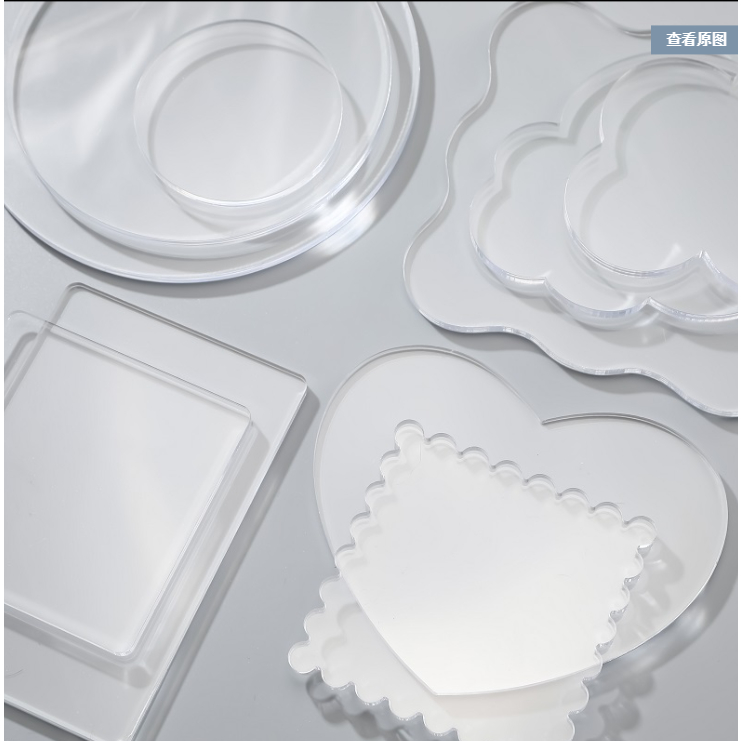 Tấm mica tròn, nhiều hình dáng cho tượng chibi, figure đất sét, standee, làm đế kê điện thoại handmade