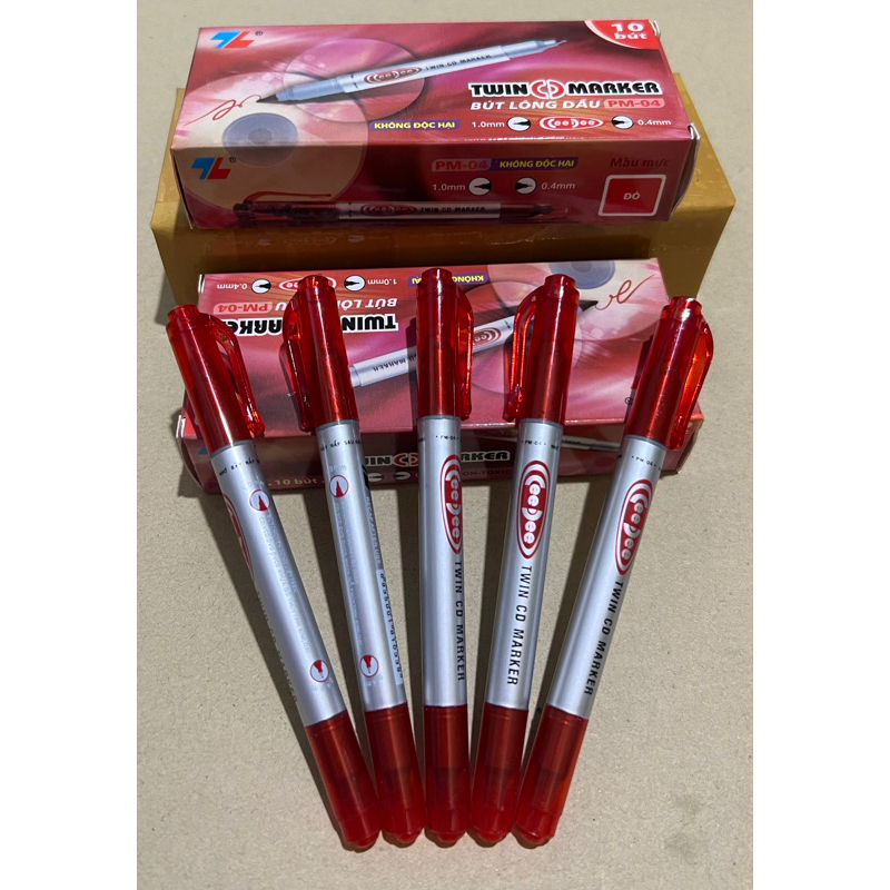 Combo 10 cây Bút dạ kim 2 đầu Lông dầu