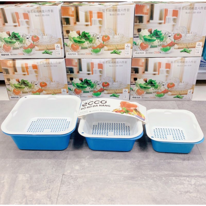 Set rổ ecco đa năng tiện lợi