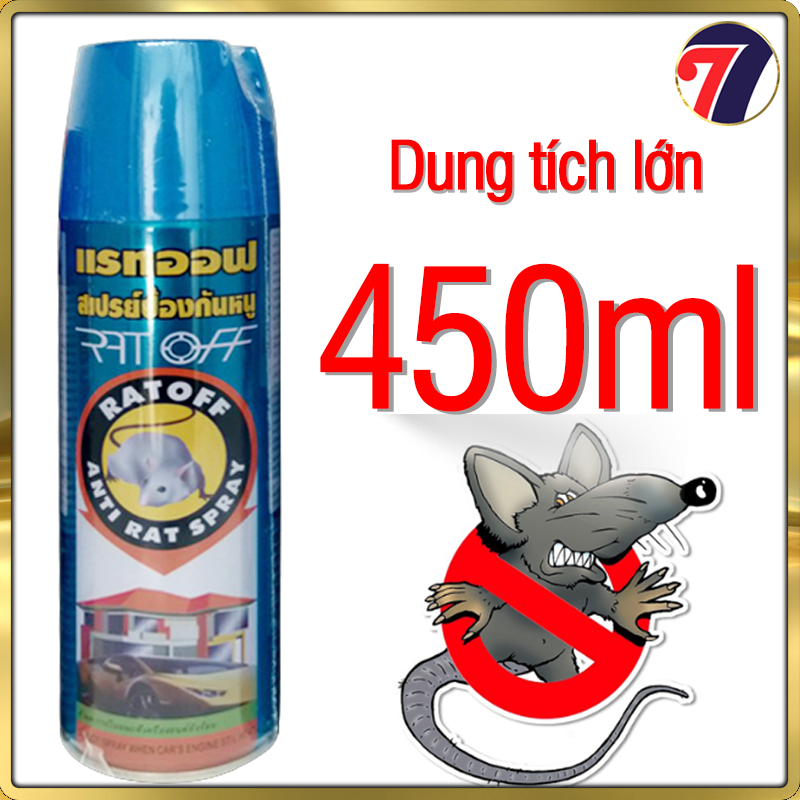 Chai Xịt Đuổi Chuột RAT OFF ANTI RAT SPRAY -Thảo Dược - Hương Bạc Hà.