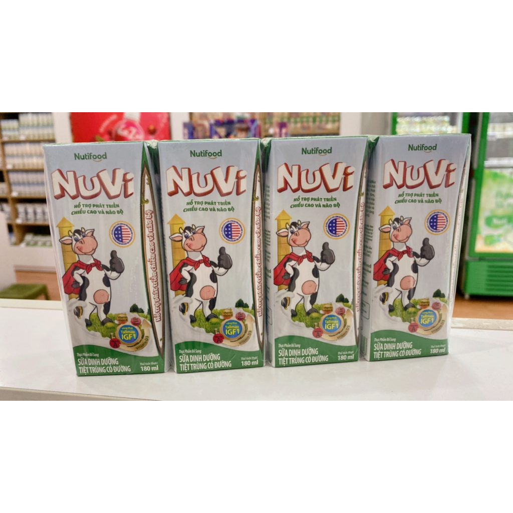 Thùng 48 hộp Sữa dinh dưỡng tiệt trùng Nutvita Có đường 110-180ml