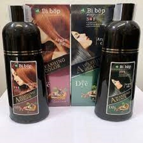 Dầu Gội Phủ Bạc Màu NÂU/MÀU ĐEN (500ml) Gội Là NÂU/GỘI LÀ ĐEN Không Cần Nhuộm Tóc, Th