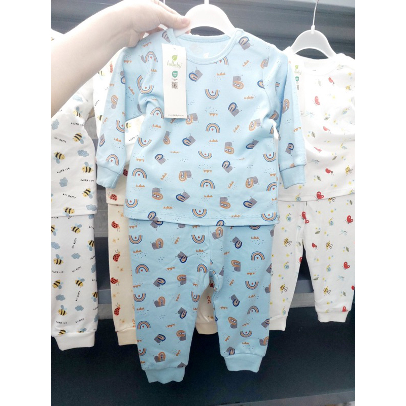 Bộ cài vai dài tay cotton bé trai / bé gái Lullaby NH220V