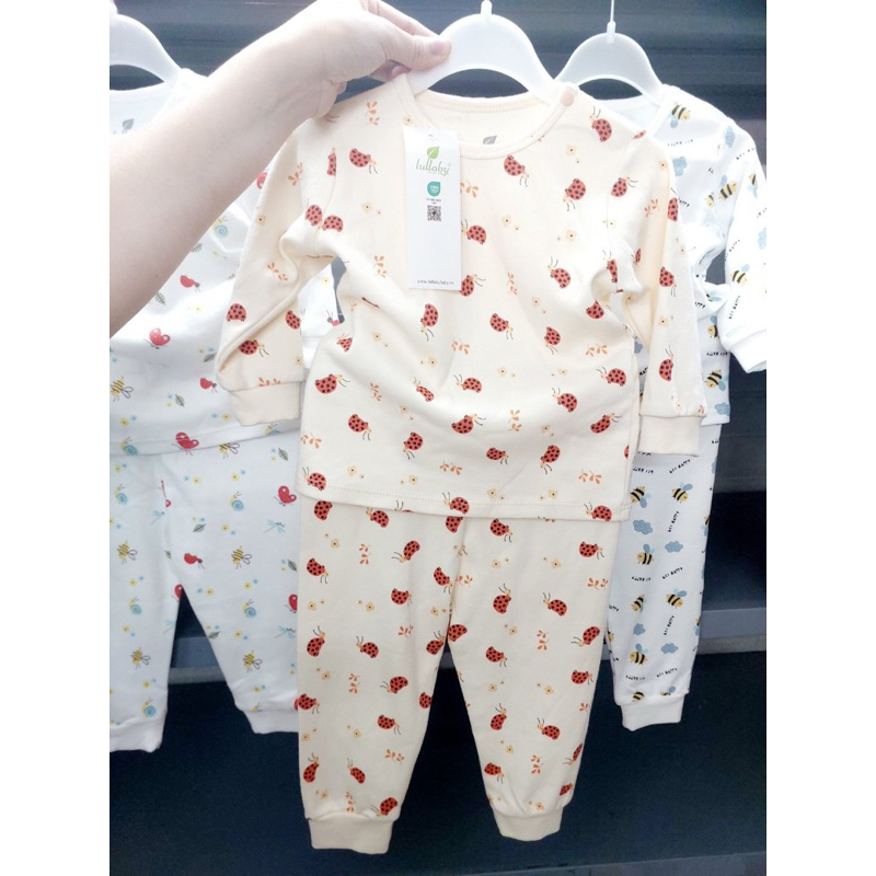 Bộ cài vai dài tay cotton bé trai / bé gái Lullaby NH220V