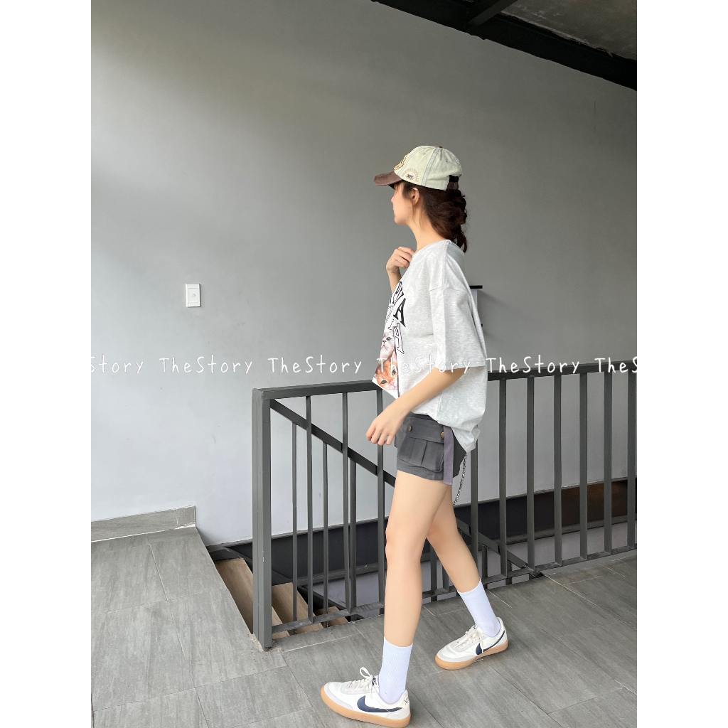 Áo thun tay ngắn, có hình mèo  A3156