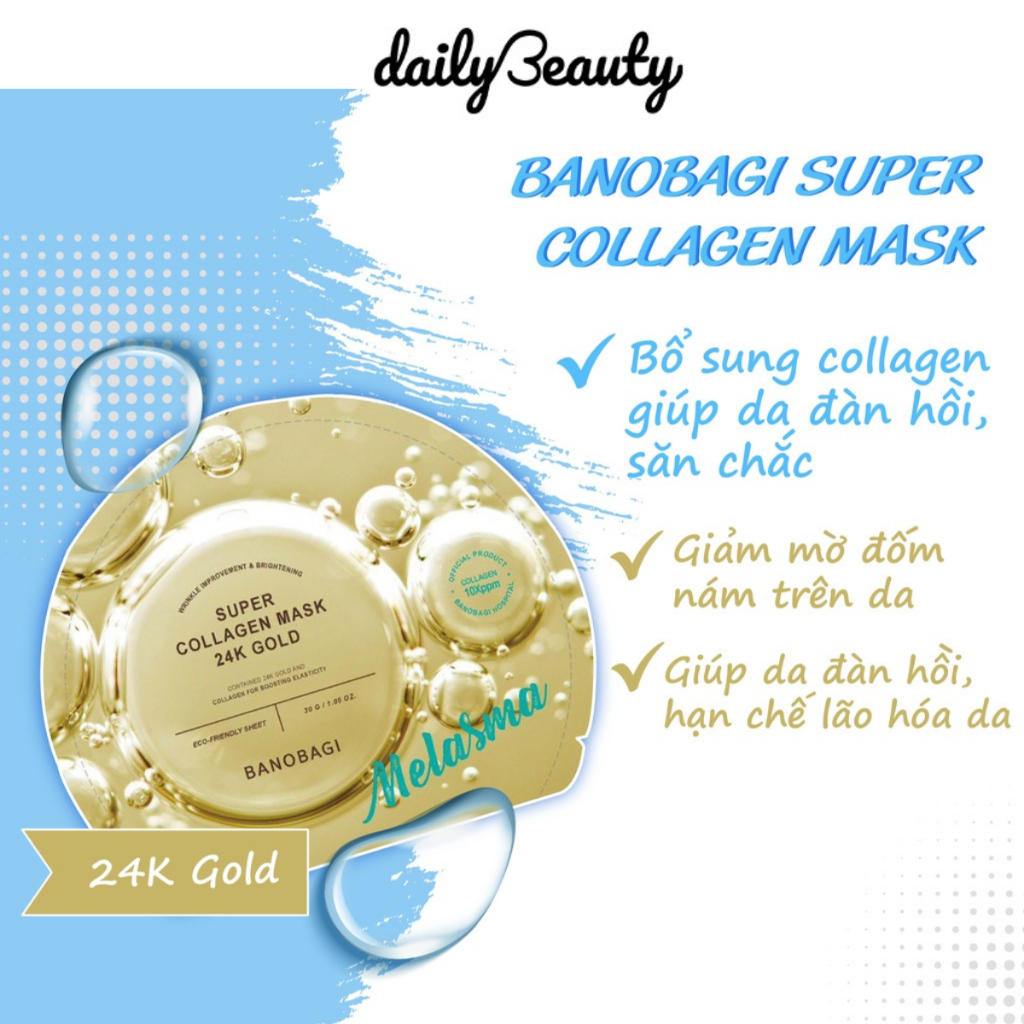 Mặt Nạ cấp ẩm BANOBAGI Super Collagen Mask 30ml dưỡng da cấp ẩm chuyên sâu và hồi phục da Daily Beauty