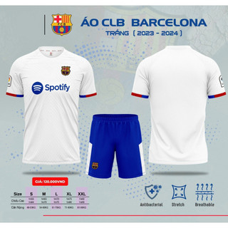 Bộ Đồ Đá Banh CLB Barca FCB mẫu Trắng
