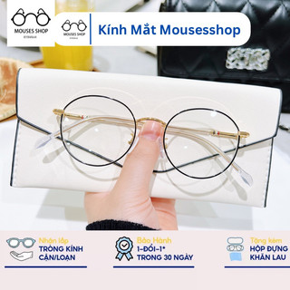 Mắt kính tròn nhỏ gọng kim loại mã 5281