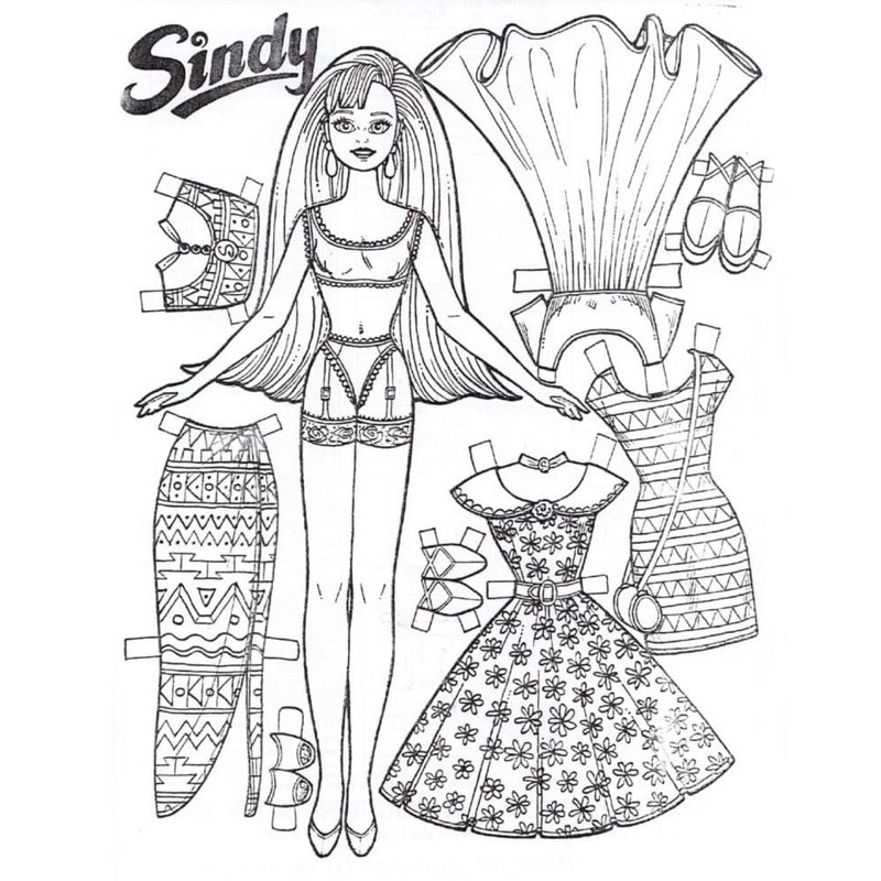 Búp Bê Giấy - Set 40 Tờ Tranh Tô Màu A4 Dành Cho Màu Sáp, Màu Chì - TRANH TÔ MÀU COLOR LAND