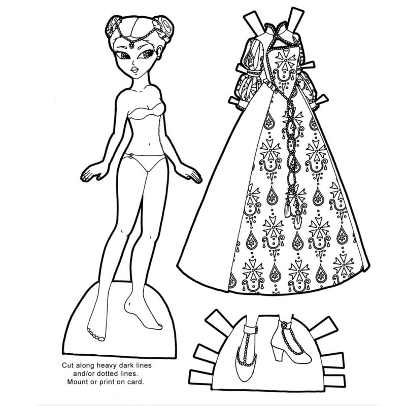 Búp Bê Giấy - Set 40 Tờ Tranh Tô Màu A4 Dành Cho Màu Sáp, Màu Chì - TRANH TÔ MÀU COLOR LAND