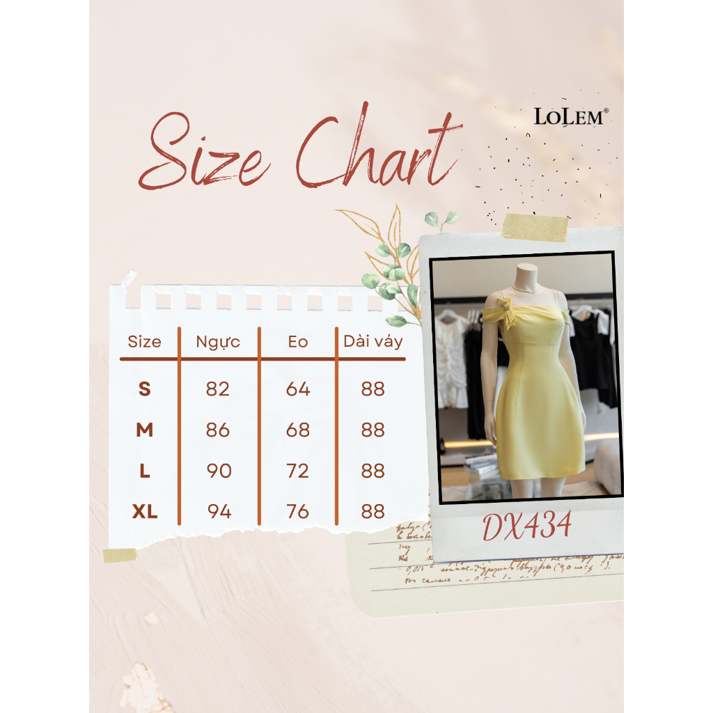 Đầm chữ A trễ vai LOLEM DX434 form ngắn vải linen cotton thoáng mát