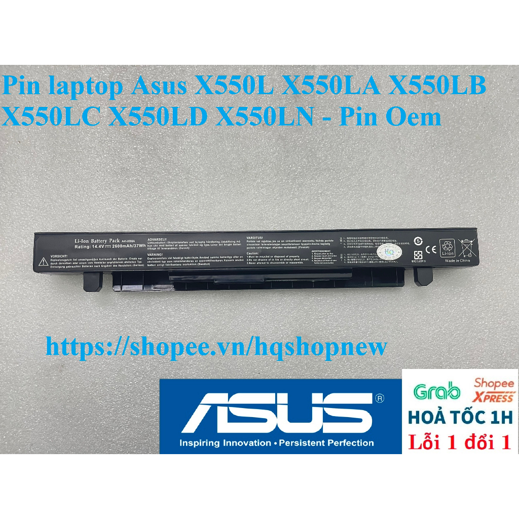 ⚡ Pin laptop Asus X550L X550LA X550LB X550LC X550LD X550LN