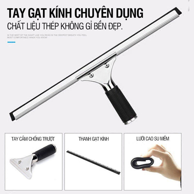 Tay Gạt Kính Inox 25/35/45cm 🔧 𝐅𝐑𝐄𝐄 𝐒𝐇𝐈𝐏 🔧 Hàng Chuyên Dụng Cao Cấp