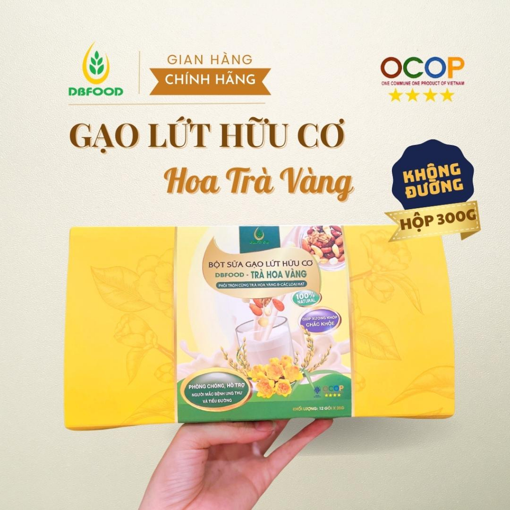 Bột sữa gạo lứt Trà Hoa Vàng nâng cao sức đề kháng cho sức khoẻ BGL03