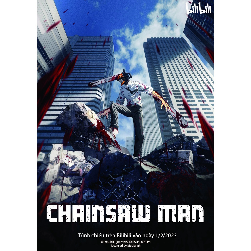 Poster ChainSaw Man Bilibili + Ống