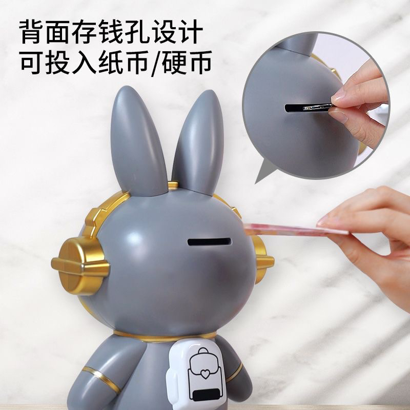 Ống Heo Tiết Kiệm Thỏ Phi Hành Gia Sáng Tạo