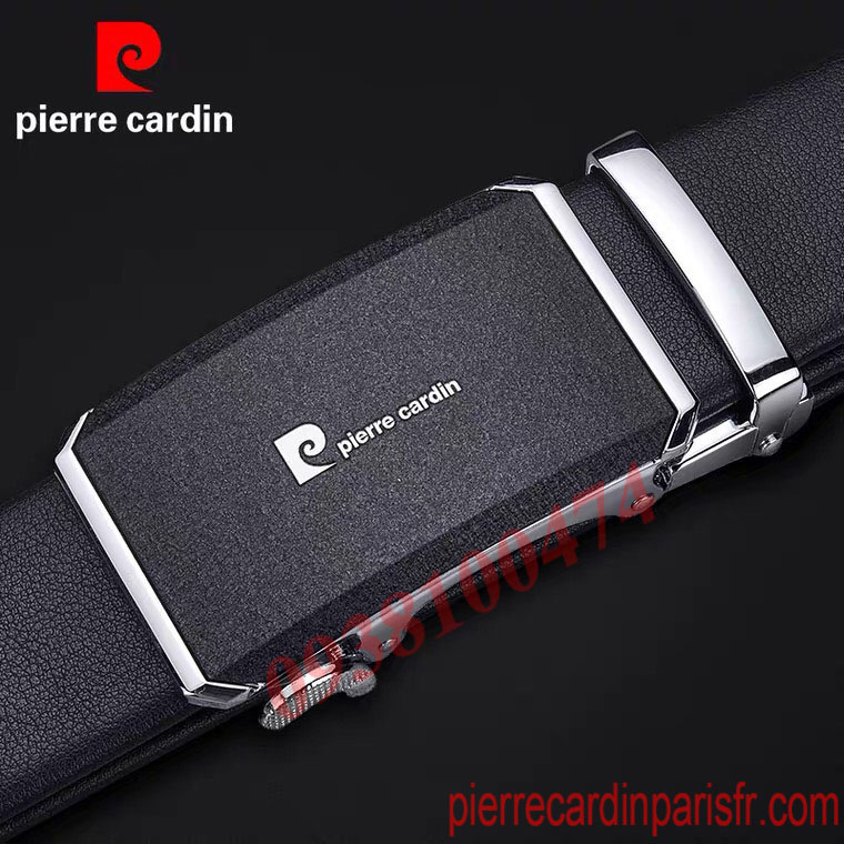 Thắt lưng Pierre Cardin chính hãng da bò xịn mặt đá nhám chống trầy khóa chốt tự động PCJ1071