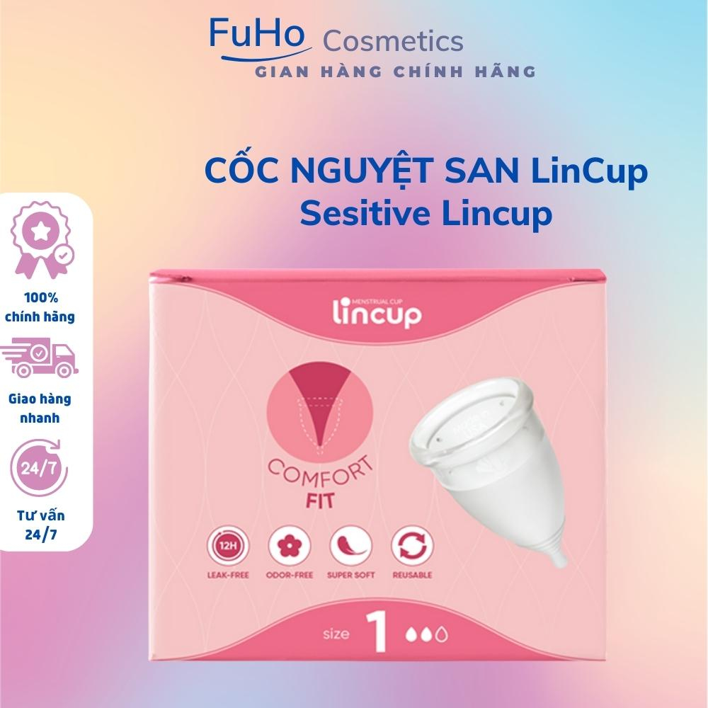 Cốc nguyệt san lincup, cốc nguyệt san, sinh thường, sinh mổ, chưa sinh, 3 size, silicon y tế kháng chuẩn Fuhocometis