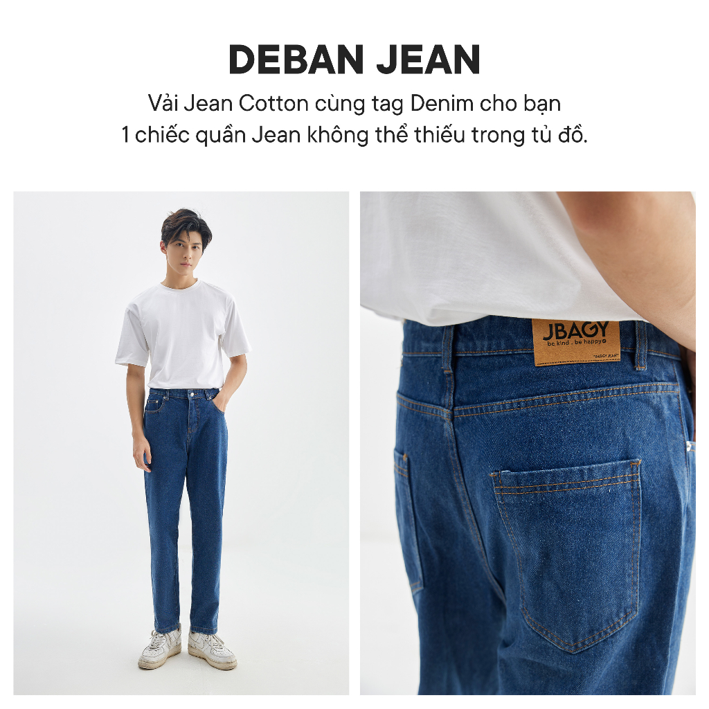 Quần baggy jean nam ống rộng Thương hiệu Jbagy - chất vải cotton co giãn JJ0103