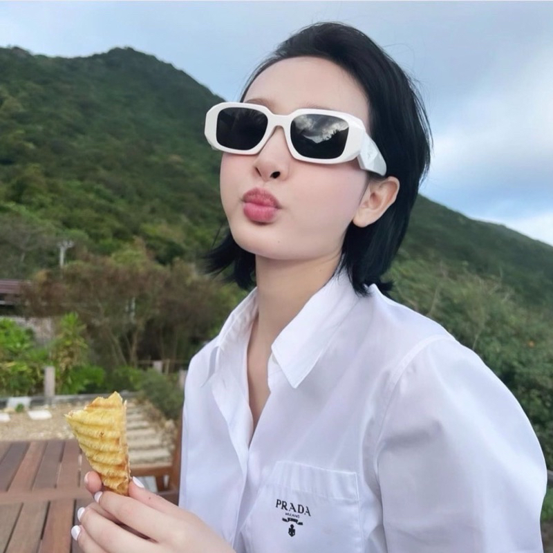 Kính râm nam nữ Prada 2023 dáng vuông cao cấp Fullbox Thiết kế trẻ trung chống UV.Kính mát siêu bền BH 3 tháng