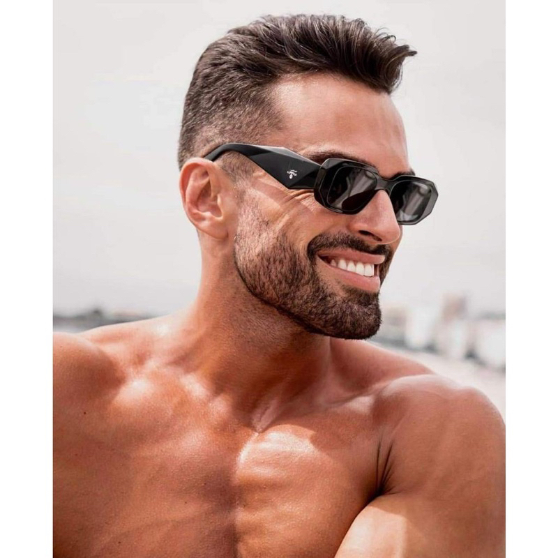 Kính râm nam nữ Prada 2023 dáng vuông cao cấp Fullbox Thiết kế trẻ trung chống UV.Kính mát siêu bền BH 3 tháng