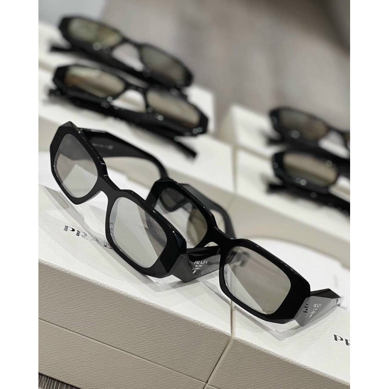 Kính râm nam nữ Prada 2023 dáng vuông cao cấp Fullbox Thiết kế trẻ trung chống UV.Kính mát siêu bền BH 3 tháng