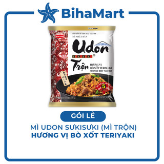 - ACECOOK - Mì Udon trộn Sưkisưki bò xốt Teriyaki - Mì Udon trộn Sukisuki hương vị bò xốt Teriyaki