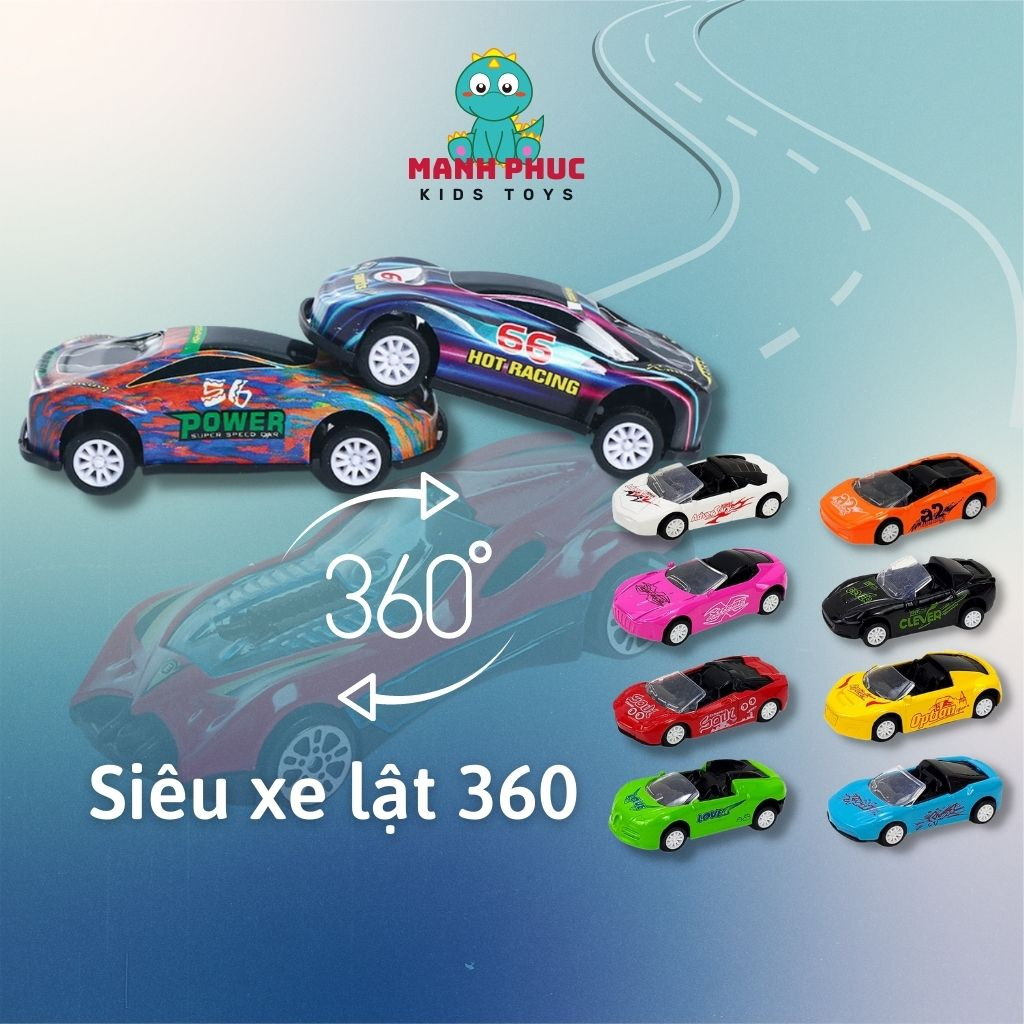 Ô tô bật nhảy 360 độ, ô tô nhào lộn mini bằng hợp kim chạy đà bật nhảy 360 độ khi gặp vật cản