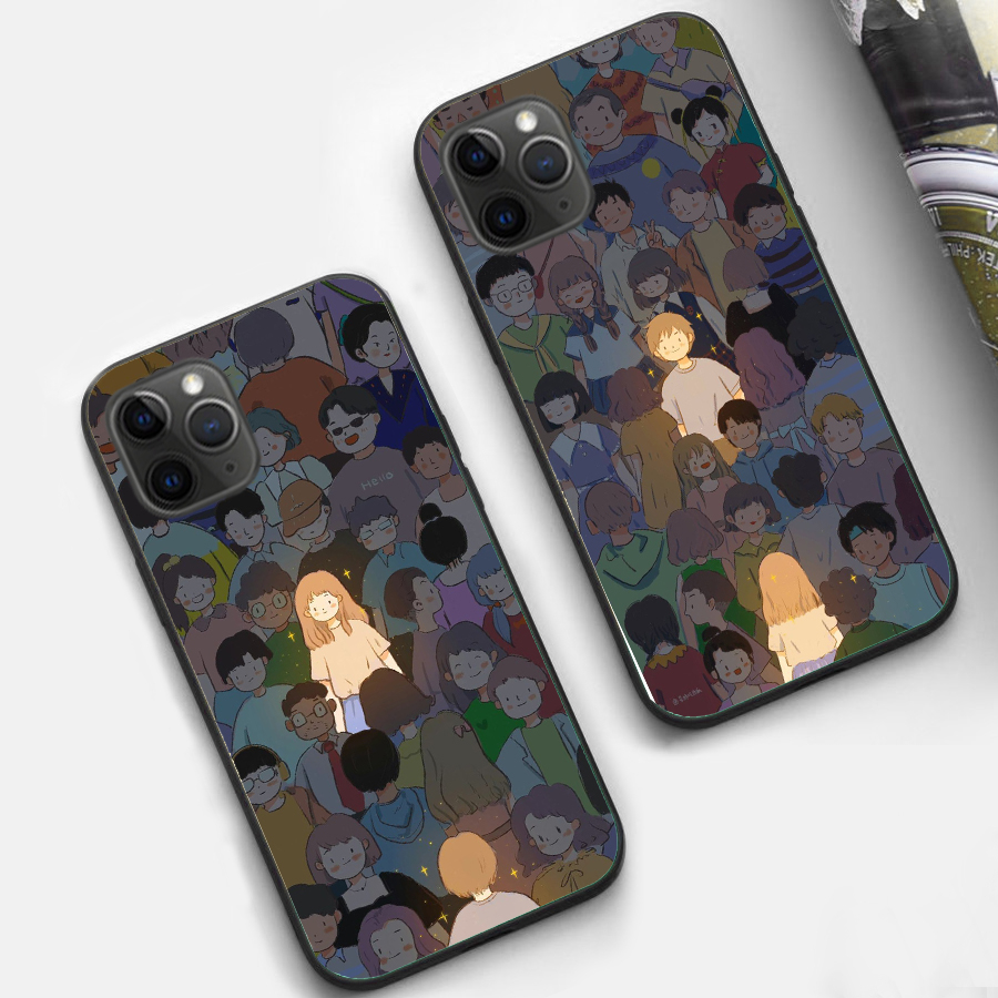 Ốp Lưng Iphone Kính Cường Lực In Hình Cặp Đôi Lạc Nhau Iphone6/6s/7/8/7plus/8plus/x/xs/xsmax/11/11pro/12/13pro/12promax/