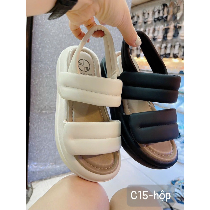 Dép quai hậu - sandal nữ bản to