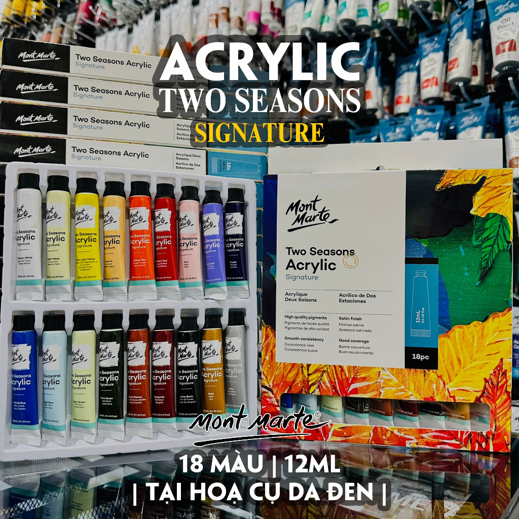 Mới - Set 18 Màu Acrylic Mont Marte - Two Seasons