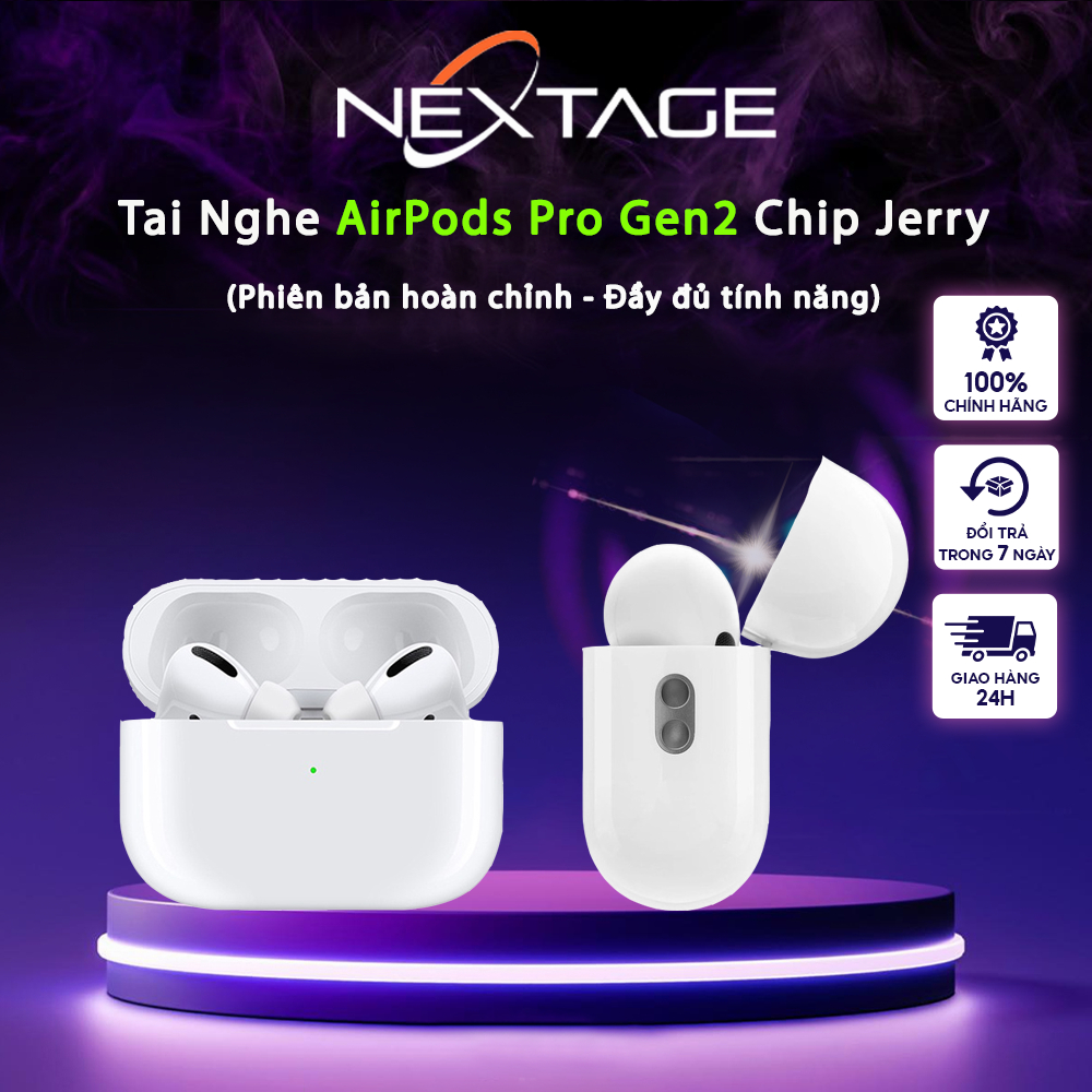 Tai Nghe AP Pro Gen2 Cao Cấp - Chip Jerry - Âm Thanh Dock Sạc - Vuốt Chỉnh Âm Lượng - Đàm Thoại - Chính Hãng NEXTAGE