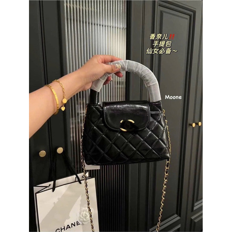 Túi xách túi đeo chéo túi cầm tay fullbox da trơn màu chần trâm tag chà neo dây xích hotgirl