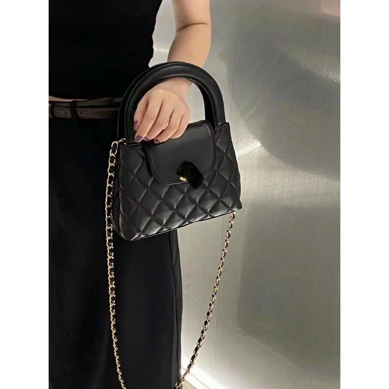 Túi xách túi đeo chéo túi cầm tay fullbox da trơn màu chần trâm tag chà neo dây xích hotgirl