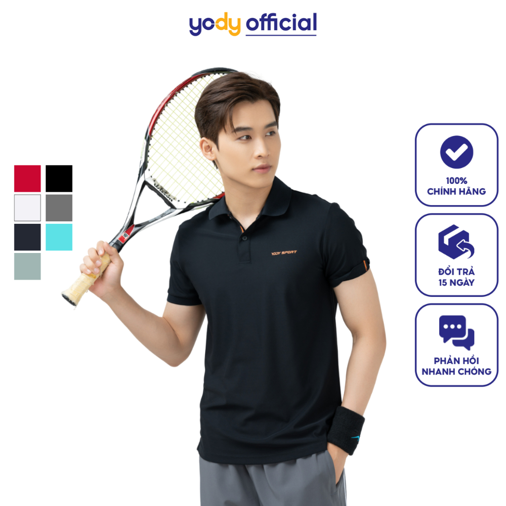 Áo polo nam YODY vải airy cool cotton phong cách thể thao SAM5039