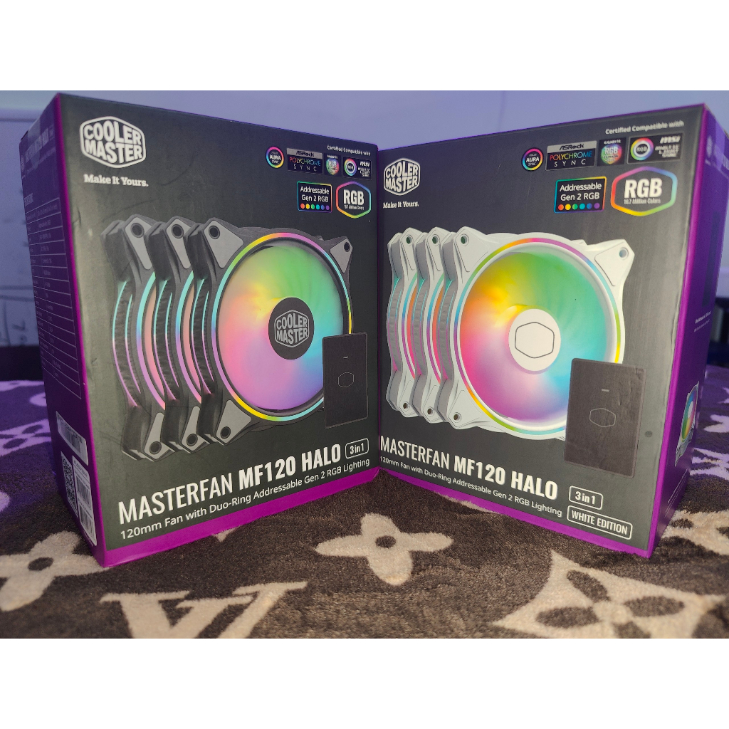 Fan case Cooler Master MASTERFAN MF120 HALO 3IN1 Đen và Trắng