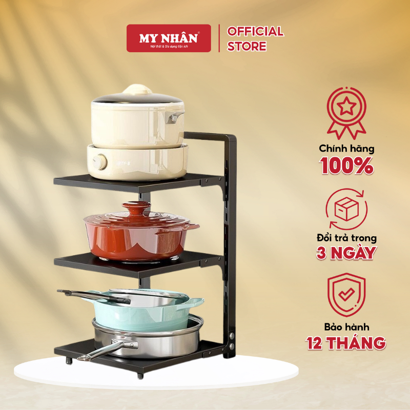 Kệ để xoong nồi chảo 2,3,4 tầng, kệ để đồ gầm bếp và tủ bếp thông minh