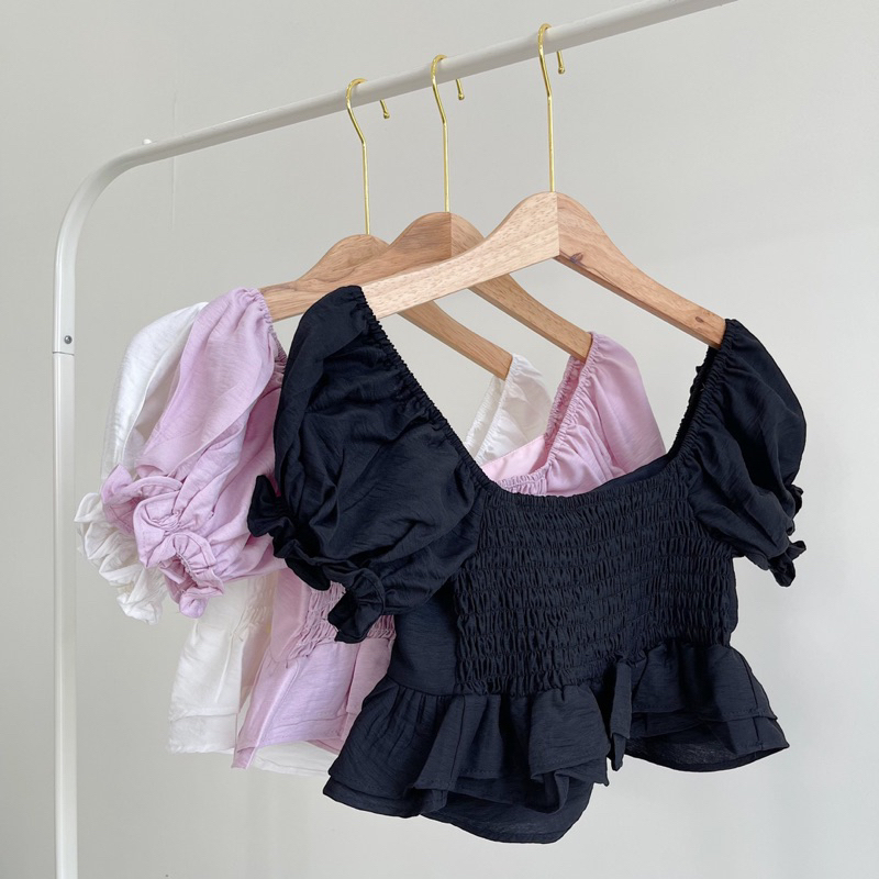 🧸new in - Bohi top 💕 Ảnh thật ÁO CROPTOP THẮT NƠ