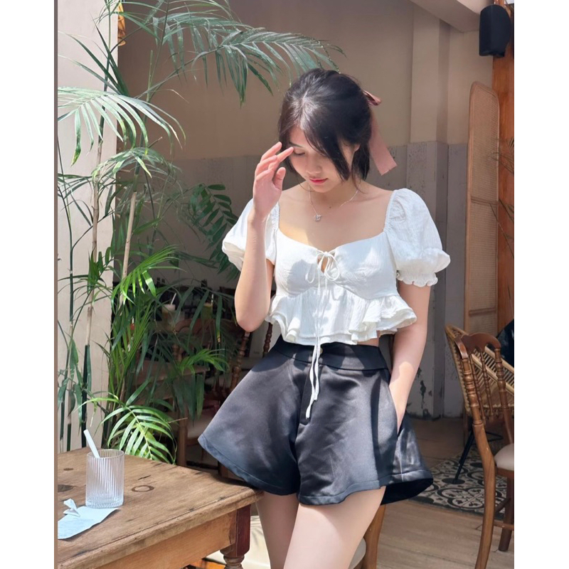 🧸new in - Bohi top 💕 Ảnh thật ÁO CROPTOP THẮT NƠ