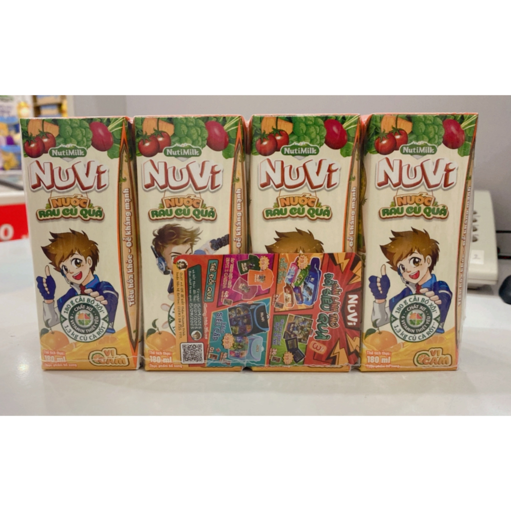 Thùng 48 hộp Nuvi Nước Rau Củ Qủa-180ml