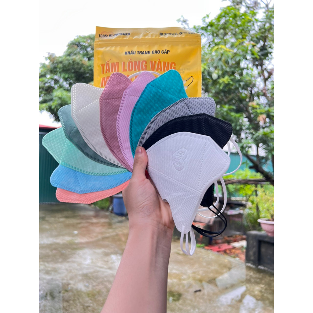 [MẪU MỚI HOT] Thùng 100 chiếc khẩu trang 5d Tấm Lòng Vàng mask người lớn 3 lớp kháng khuẩn cính hãng vải cao cấp