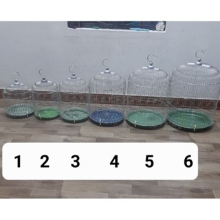 lồng chim tròn sắt xi đủ kích cỡ tặng kèm đáy hứng phân