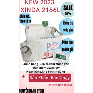 Máy đếm tiền 2166L đa chức năng kiểm tra tiền giả, cao cấp thế hệ mới new 2023