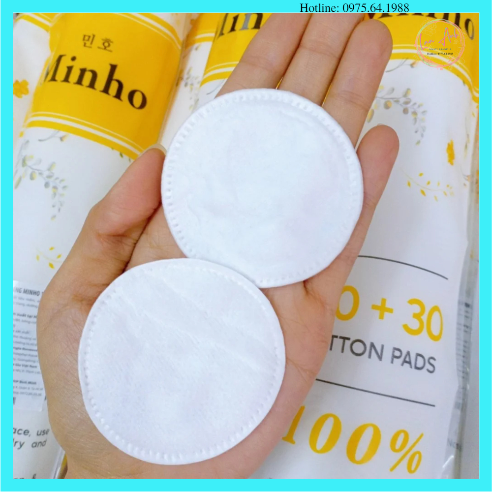 Bông Tẩy Trang Minho Cotton Pads Siêu Mềm Mịn An Toàn Cho Da Nhạy Cảm