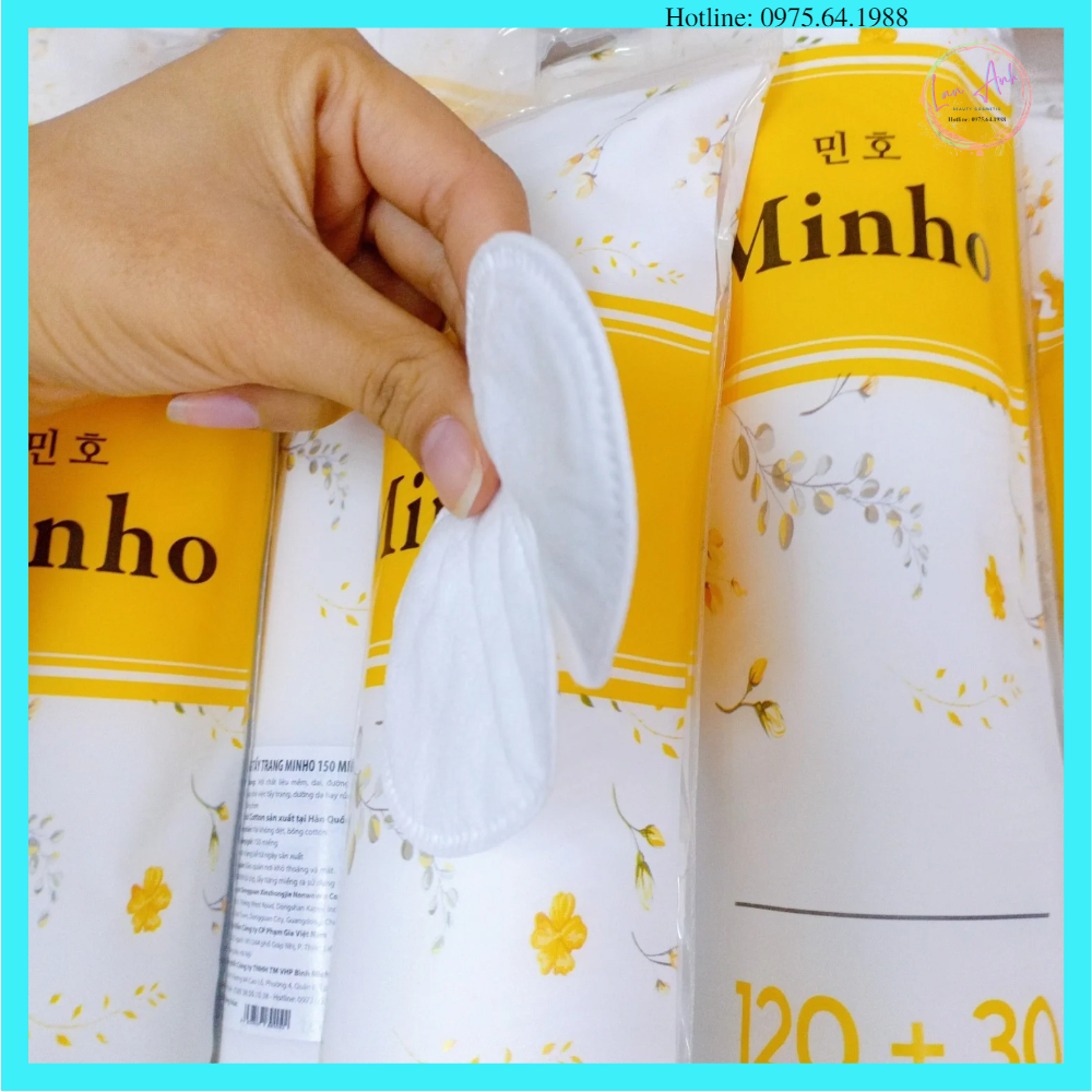 Bông Tẩy Trang Minho Cotton Pads Siêu Mềm Mịn An Toàn Cho Da Nhạy Cảm