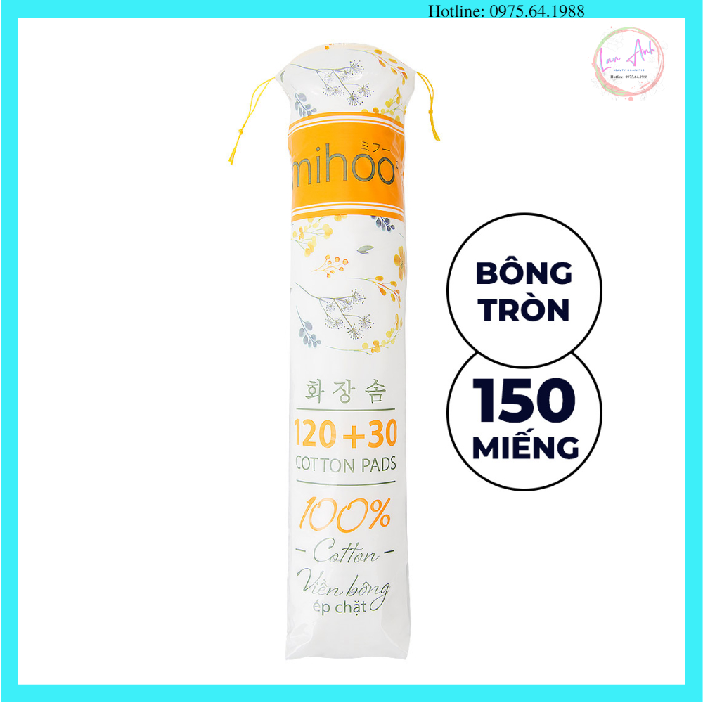 Bông Tẩy Trang Minho Cotton Pads Siêu Mềm Mịn An Toàn Cho Da Nhạy Cảm