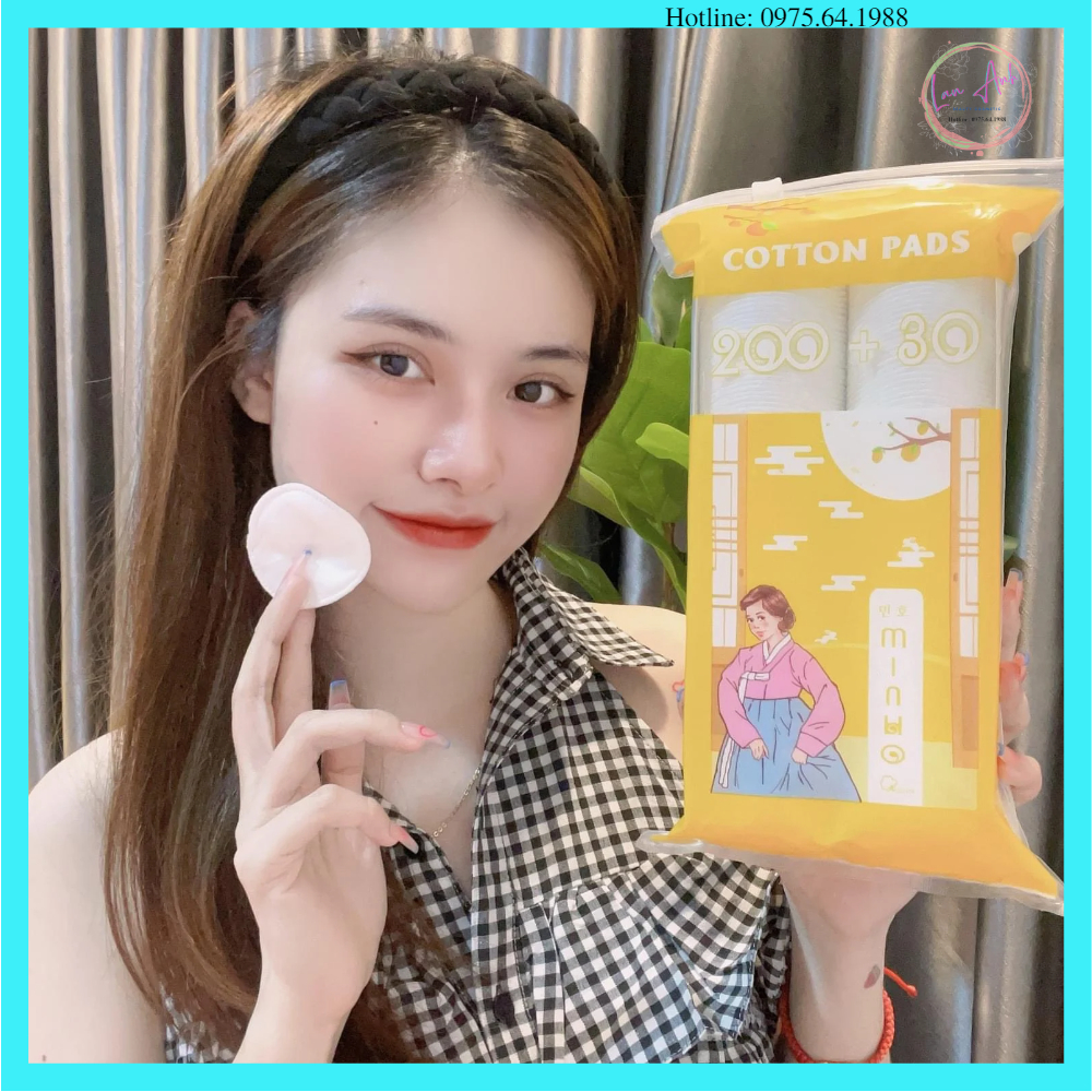 Bông Tẩy Trang Minho Cotton Pads Siêu Mềm Mịn An Toàn Cho Da Nhạy Cảm
