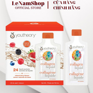 Collagen Nước Vị Dâu Berry Youtheory Collagen Liquid Berry Flavor 30ml x30 gói