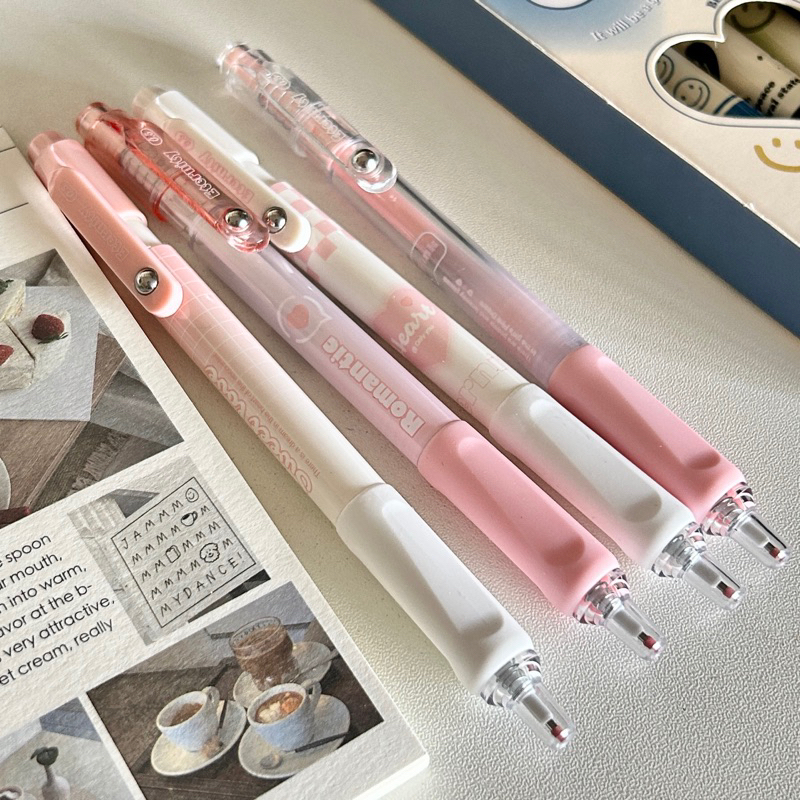 SET 4 BÚT GEL ĐEN BLUE CARO NGÒI 0.5mm  - Tiệm nhà chun