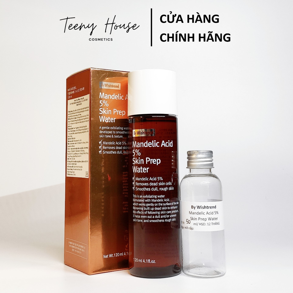 [Chiết-Gốc] Toner tẩy da chết cho da nhạy cảm By Wishtrend Mandelic Acid 5%